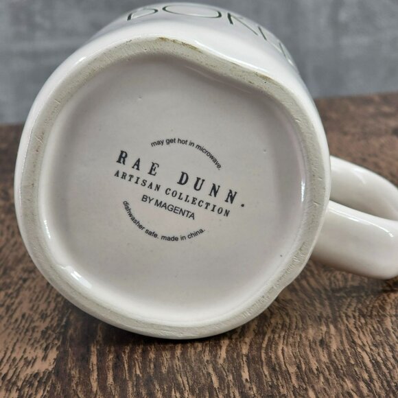 Rae Dunn BORED LL Large Letter Mug Coffee Tea Cocoa Farmhouse Cream Black Big - Picture 2 of 7